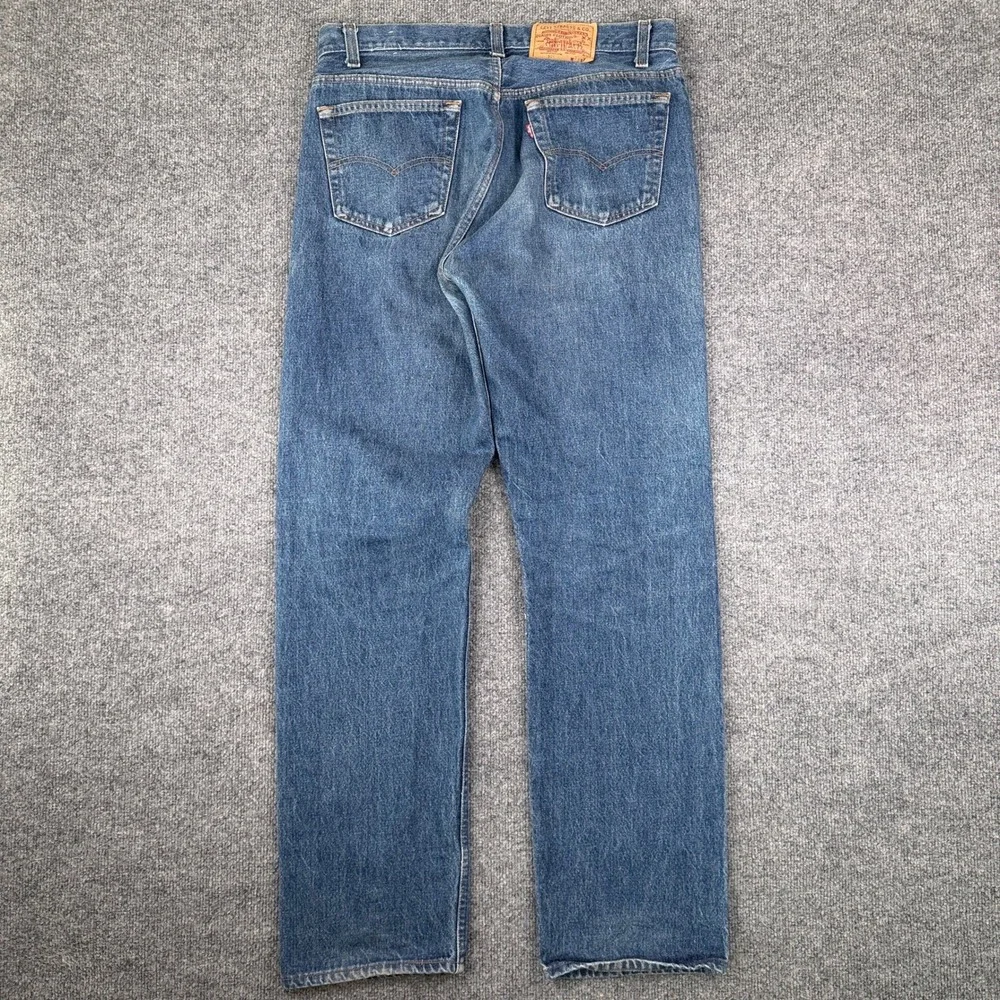 VTG 80s Levis 501 Jeans Mens FITS 34x34 Blue Faded Denim STF 0000 Made in USA